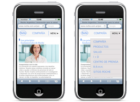 ROCHE© Website design proposal